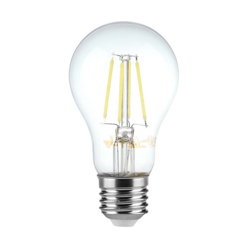 A60 12W LED Filament Lampa E27 - Klar Kåpa, 4000K.