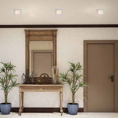 GU10 lampa - fyrkantig, vit