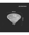 V-Tac 11W PAR30 LED-lampa, E27 - 40° spridning, Samsung-chip
