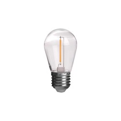 Lagertömning: E27 - 1W LED pære, 60lm, 360 grader, ST14 - 10 stk.