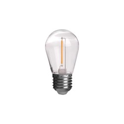 LED lampor Outlet: E27 - 1W LED pære, 60lm, 360 grader, ST14 - 10 stk.