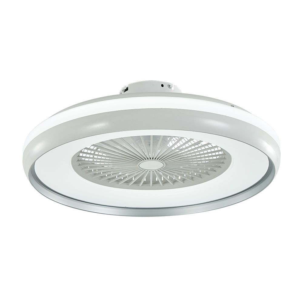 45w Flakt Med Takbelysning Rf Kontroll Cct: 3 I 1 Ac Motor Grå Ring Dimbar : Via Fjarrkontroll Kulör : 3 I 1