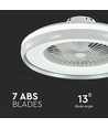 45W fläkt med takbelysning RF-kontroll CCT: 3 i 1 - AC-motor, grå ring