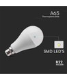 15W Plastlampa B22 - Samsung chip, 4000K, A65