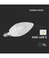 E14 6,5W LED-kronljus - C37, plast