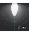 E14 6,5W LED kronljus - 600lm, plast, 3000K