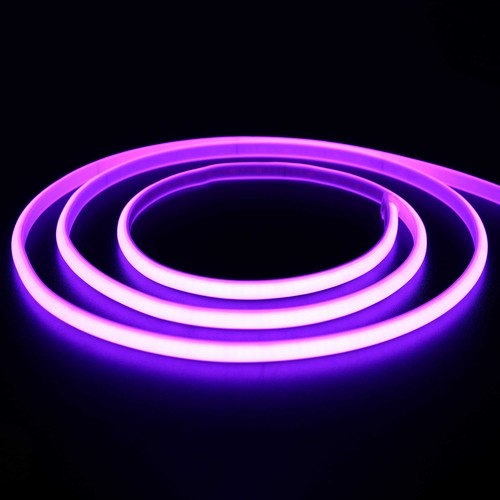 5 m. vattentät Lila Neon COB LED strip - 230V, IP67, 288 LED, 11,5W/m, kan klippas var 10cm