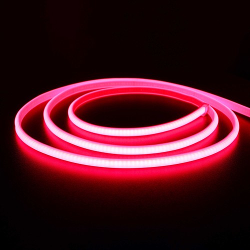 5 m. vattentät Röd Neon COB LED strip - 230V, IP67, 288 LED, 11,5W/m, kan klippas var 10cm