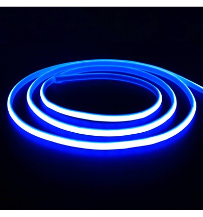 5 m. vattentät Blå Neon COB LED strip - 230V, IP67, 288 LED, 11,5W/m, kan klippas var 10cm