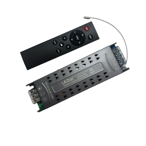 200W / 24V DC CCT strömförsörjning - 8.33A, IP20 inomhus, med fjärrkontroll, flimmerfri