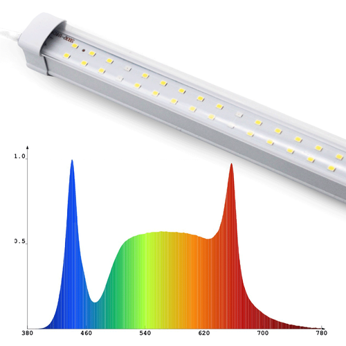 LEDlife Max-Grow 2.0 30W växtarmatur - 120cm, 30W LED, fullt spektrum (Vitt ljus), IP65