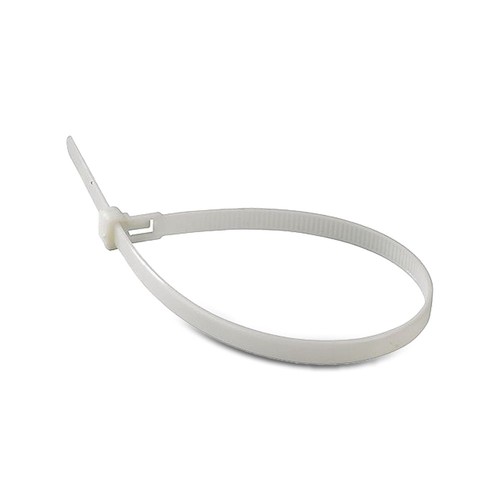 Kabelbindare 20 cm, 100 st - Bredd 2,5 mm vit