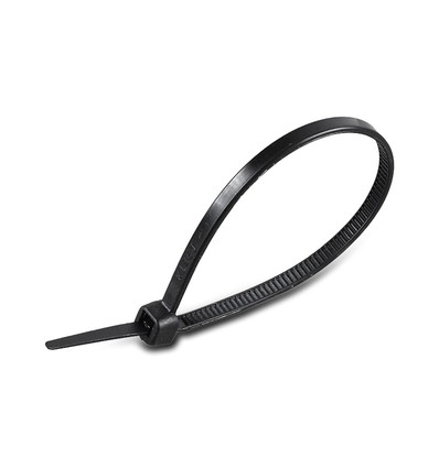 100x Buntband / Kabelstrips - 3,5 x 200 mm, Svart, 100 st.