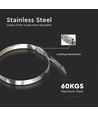 100x Rostfria Buntband - 4,6 x 200 mm, Stål, 100 st.