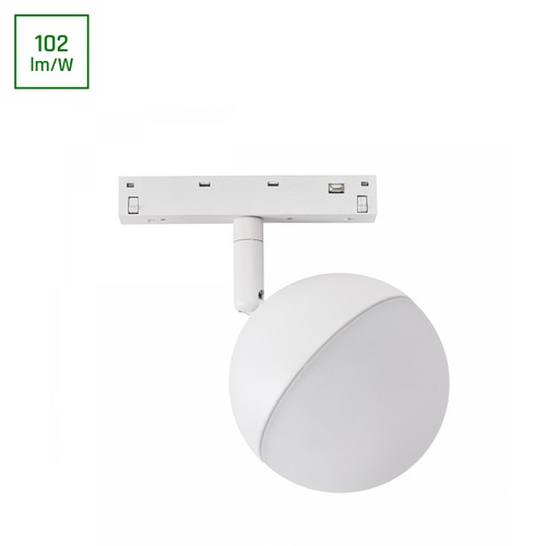 10W SYSTEM SHIFT BASIC GLOBE, 48V - Ø9cm, varmvit, DC, 90x150 mm