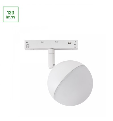 10W SYSTEM SHIFT BASIC GLOBE för 48V skena - 130lm/W, 4000K, IP20, vit, 120 grader