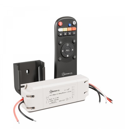 10A RGB controller för LED strips, 12V/24V - KONEKTO MESH, dimbar, inkl. svart hållare