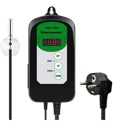 Digital termostat för värmematta - Passar till våra värmemattor, kan ställas in från 0-100° Celsius