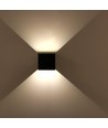 LEDlife CUBIC 6W loopbar vägglampa - Svart, fyrkantig, upp/ner, justerbar, inomhus/utomhus, IP65, inkl. ljuskälla