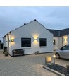6W CUBIC PRO vägglampa - IP65, svart, vidarekoppling, justerbar, fyrkantig, upp/ner, utomhus, inkl. ljuskälla