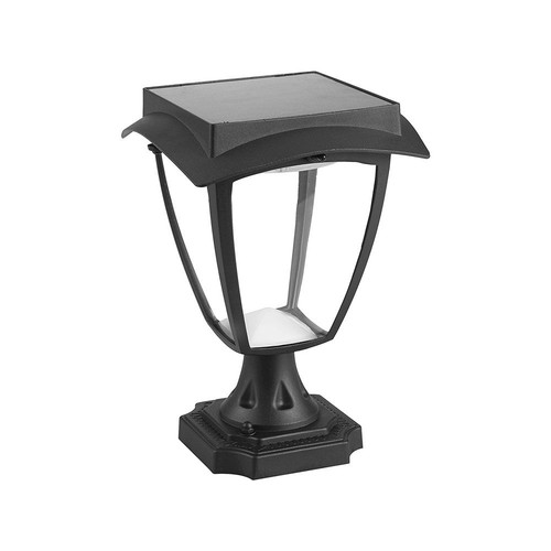 LED Solar Stålampe - 3000K+6000K, Matt Svart, Hus