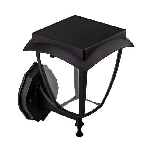 LED solcellsvägglampa - 3000K, 6000K, Matt Svart Hus