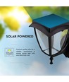 Solcellsvägglampa, klassisk design - 3000K+6000K, svart