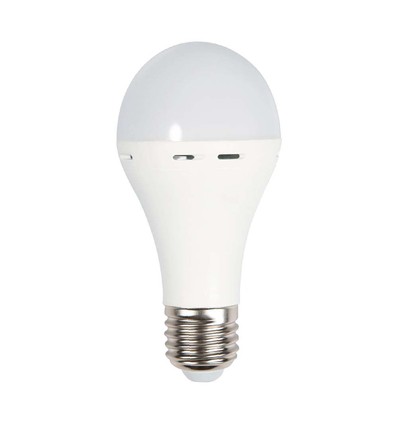 E27 9W LED lampa med nödljus - A70, 720lm, 4000K, 4,5 timmars batteritid