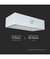 3W solcell vägglampa med sensor - IP65, vit, 350lm, PIR sensor, utomhus