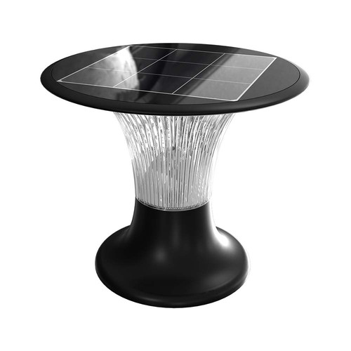 15W LED Solarlykta för Stolpe - Diamond, 2200lm, LiFePO4 Batteri 3,2V 6000mAh, 6000K+4000K, Svart