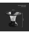 15W Solcell trädgårdslampa, 2200lm - IP65, svart, Diamond, CCT, RADAR sensor, 3.2V, inkl. batteri