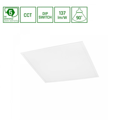 60x60 LED panel, 26W/36W/46W - 144lm/W, CCT, UGR19, Backlight, 5 års garanti