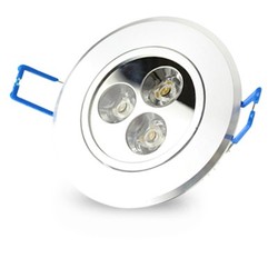 Downlights LED 3W downlight - Hål: Ø7-8 cm, Mål: Ø8,4 cm, 4 cm hög, dimbar, 230V