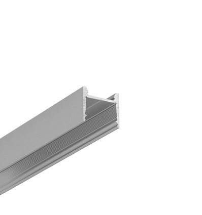 2m aluprofil HOOD14 F/U1 - Anodiserad, utanpåliggande, LED-skena
