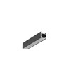 2m aluprofil LEVEL12 C/U1 - Svart anodiserad, utanpåliggande, LED-skena