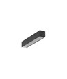 2m aluprofil LEVEL12 C/U1 - Svart anodiserad, utanpåliggande, LED-skena