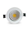 LEDlife 3W downlight - Hål: Ø6,7-8 cm, Mål: Ø8,5 cm, vit kant, dimbar, 12V/24V