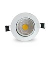 LEDlife 3W downlight - Hål: Ø7,5 cm, Mål: Ø8,5 cm, vit kant, dimbar, 12V/24V