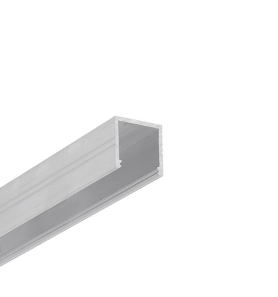 2m aluprofil SMART16 BC3/U4 - Obearbetad aluminium, påbyggnad, LED-skena