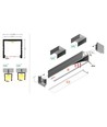 2m aluprofil SMART16 BC3/U4 - Anodiserad, utanpåliggande, LED-skena