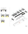 1m aluprofil SURFACE14 EE7F/TY - Vitlackerad, påbyggnad, LED-skena
