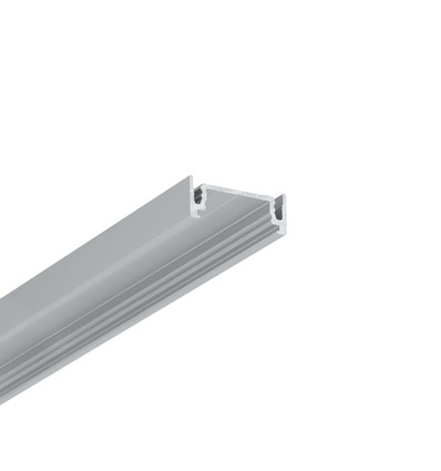2m aluprofil SURFACE14.V2 EE7F/Y - Anodiserad, påbyggnad, LED skena