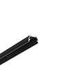 1m aluprofil UNI12 BCD/U - Svart anodiserad, påbyggnad, LED-skena