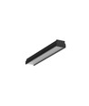 1m aluprofil UNI12 BCD/U - Svart anodiserad, påbyggnad, LED-skena