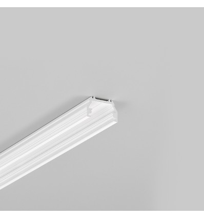 2m aluprofil UNI12 BCD/U - Vit lackerad, utanpåliggande, LED-skena