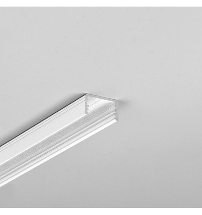 2m aluprofil UNI14 BC3/Y - Vitlackerad, utanpåliggande, LED-skena