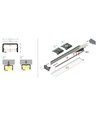 2m aluprofil UNI14 BC3/Y - Vitlackerad, utanpåliggande, LED-skena