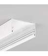 1m aluprofil LOWI C10 - Vitlackerad, utanpåliggande, LED-skena