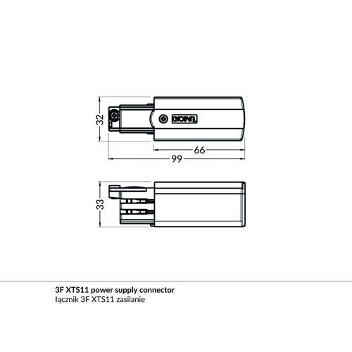 2m aluprofil PHIL.V2 C10/Q9 - Vit lackerad, utanpåliggande, LED skena