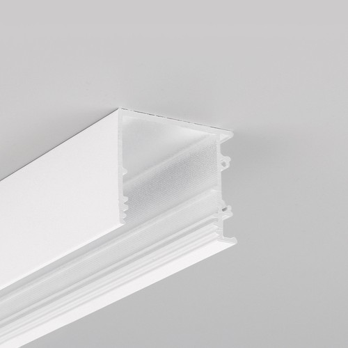 2m aluminiumprofil VARIO30-03 ACDE-9/TY - Vitlackerad, påbyggnad, LED skena